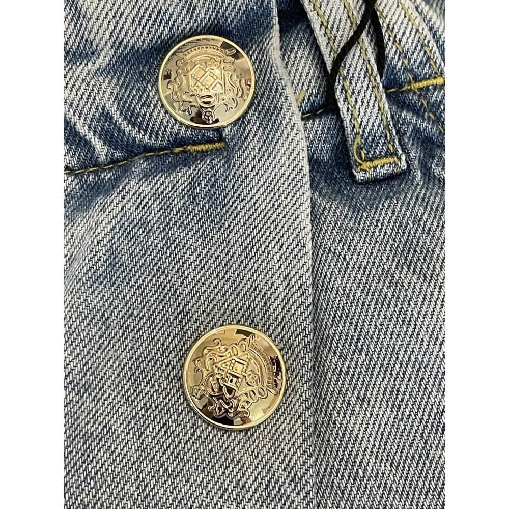 Zara Jeans Womens 34 Blue Light Wash Hi Rise Wide‎ Leg Raw Hem Size USA 2 NWT - Picture 11 of 11